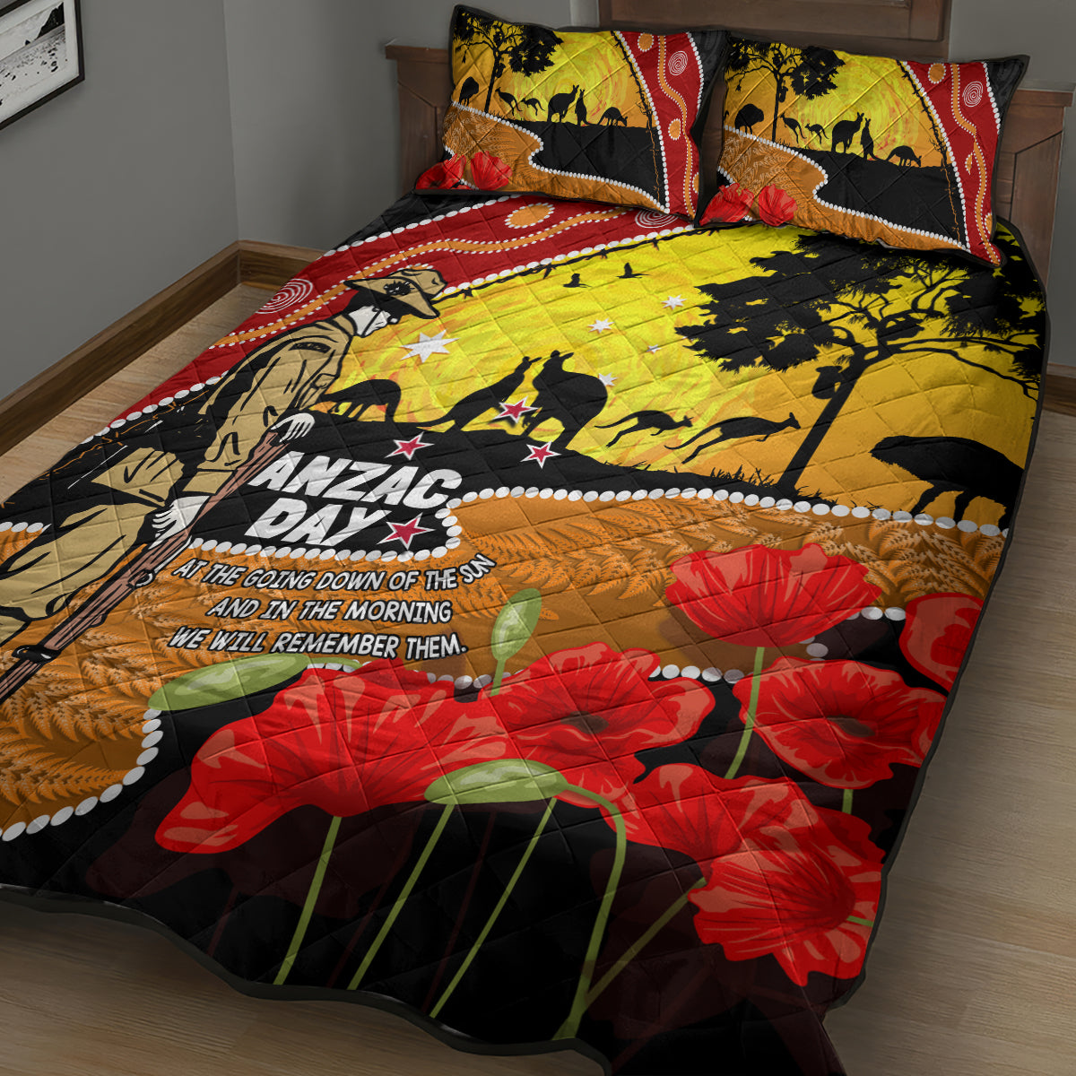 New Zealand And Australia ANZAC Day Quilt Bed Set Aboriginal Maori Starring Night Style - Vibe Hoodie Shop