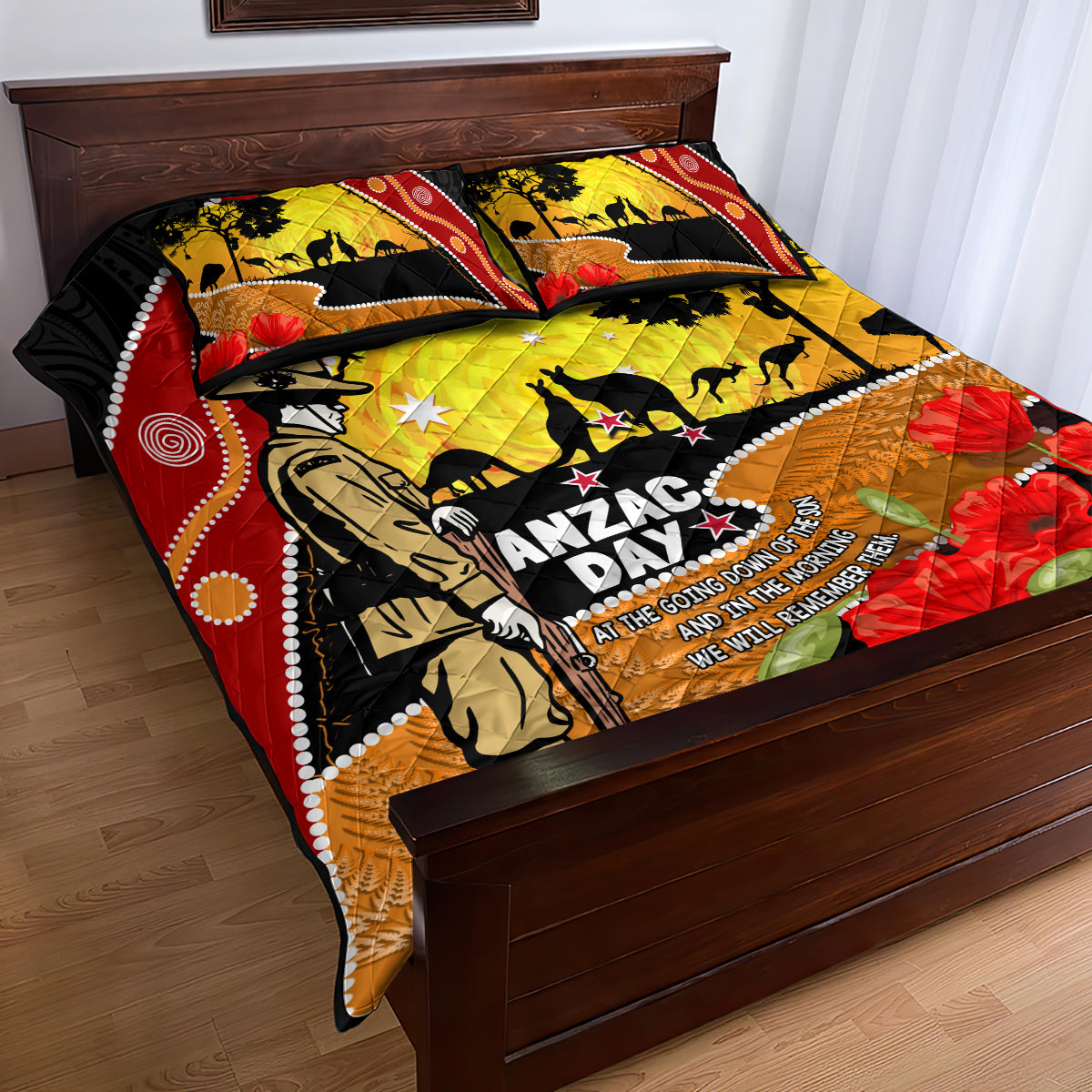 New Zealand And Australia ANZAC Day Quilt Bed Set Aboriginal Maori Starring Night Style - Vibe Hoodie Shop