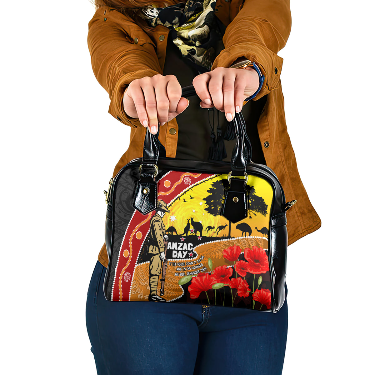 New Zealand And Australia ANZAC Day Shoulder Handbag Aboriginal Maori Starring Night Style - Vibe Hoodie Shop