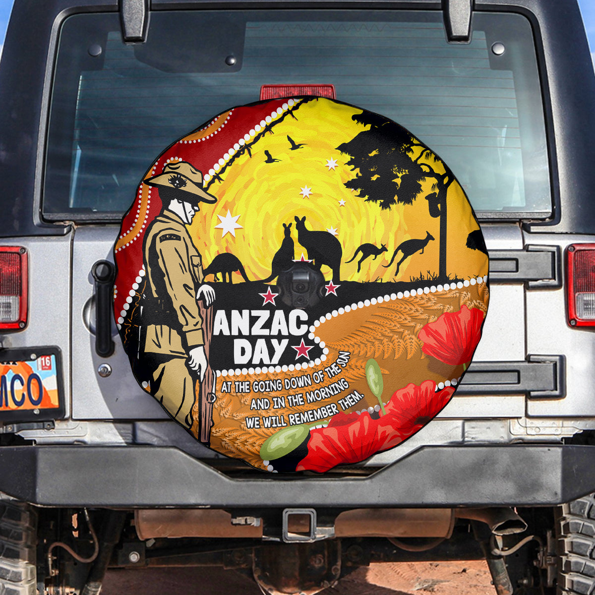 New Zealand And Australia ANZAC Day Spare Tire Cover Aboriginal Maori Starring Night Style - Vibe Hoodie Shop
