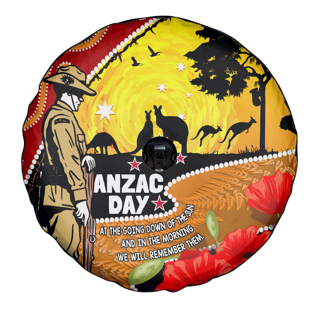 New Zealand And Australia ANZAC Day Spare Tire Cover Aboriginal Maori Starring Night Style - Vibe Hoodie Shop