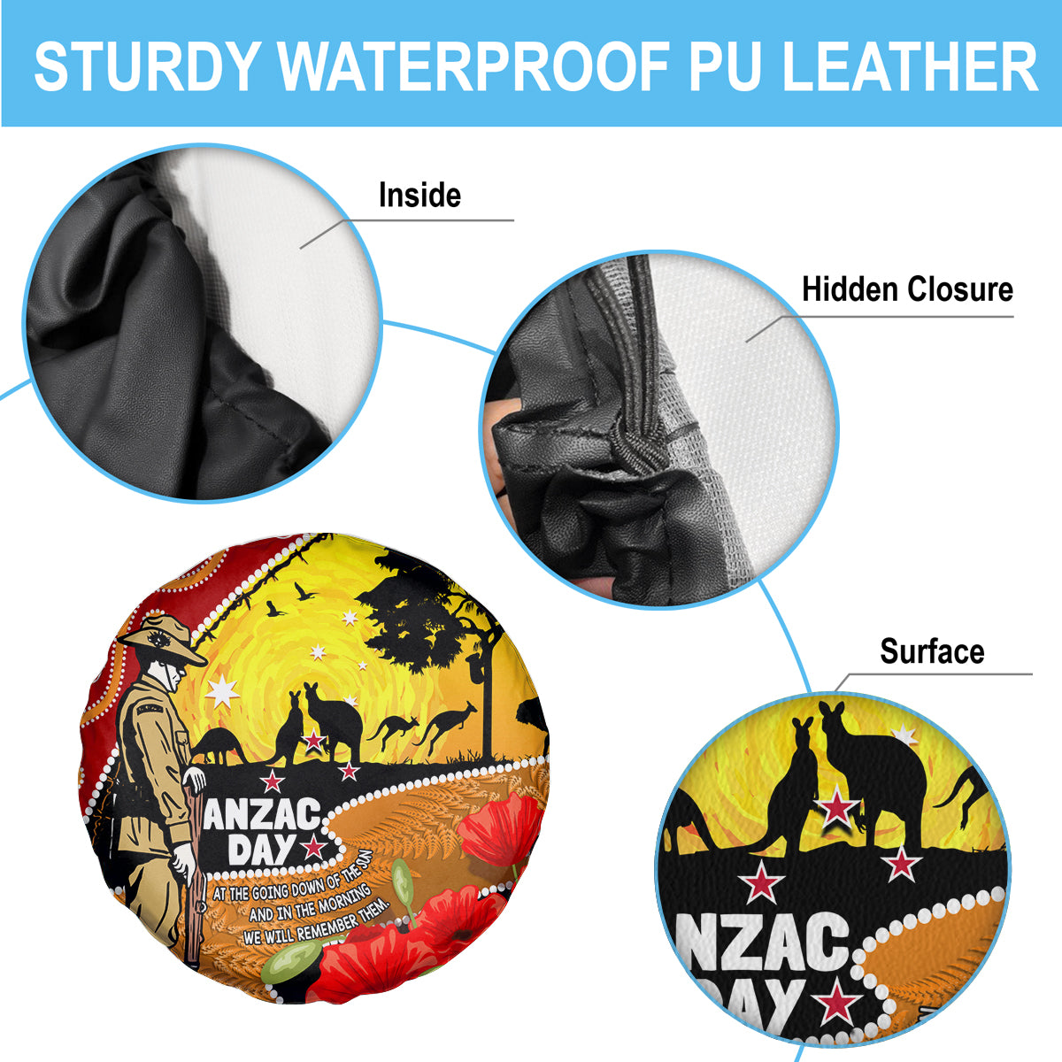 New Zealand And Australia ANZAC Day Spare Tire Cover Aboriginal Maori Starring Night Style - Vibe Hoodie Shop