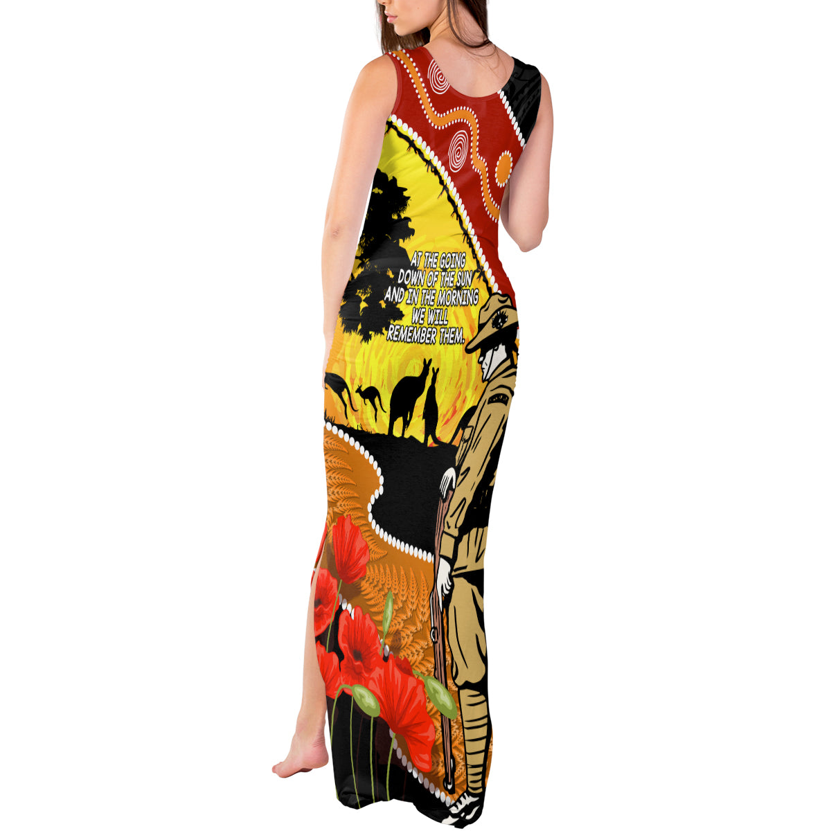 New Zealand And Australia ANZAC Day Tank Maxi Dress Aboriginal Maori Starring Night Style
