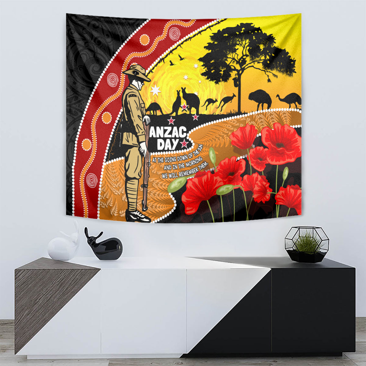 New Zealand And Australia ANZAC Day Tapestry Aboriginal Maori Starring Night Style - Vibe Hoodie Shop