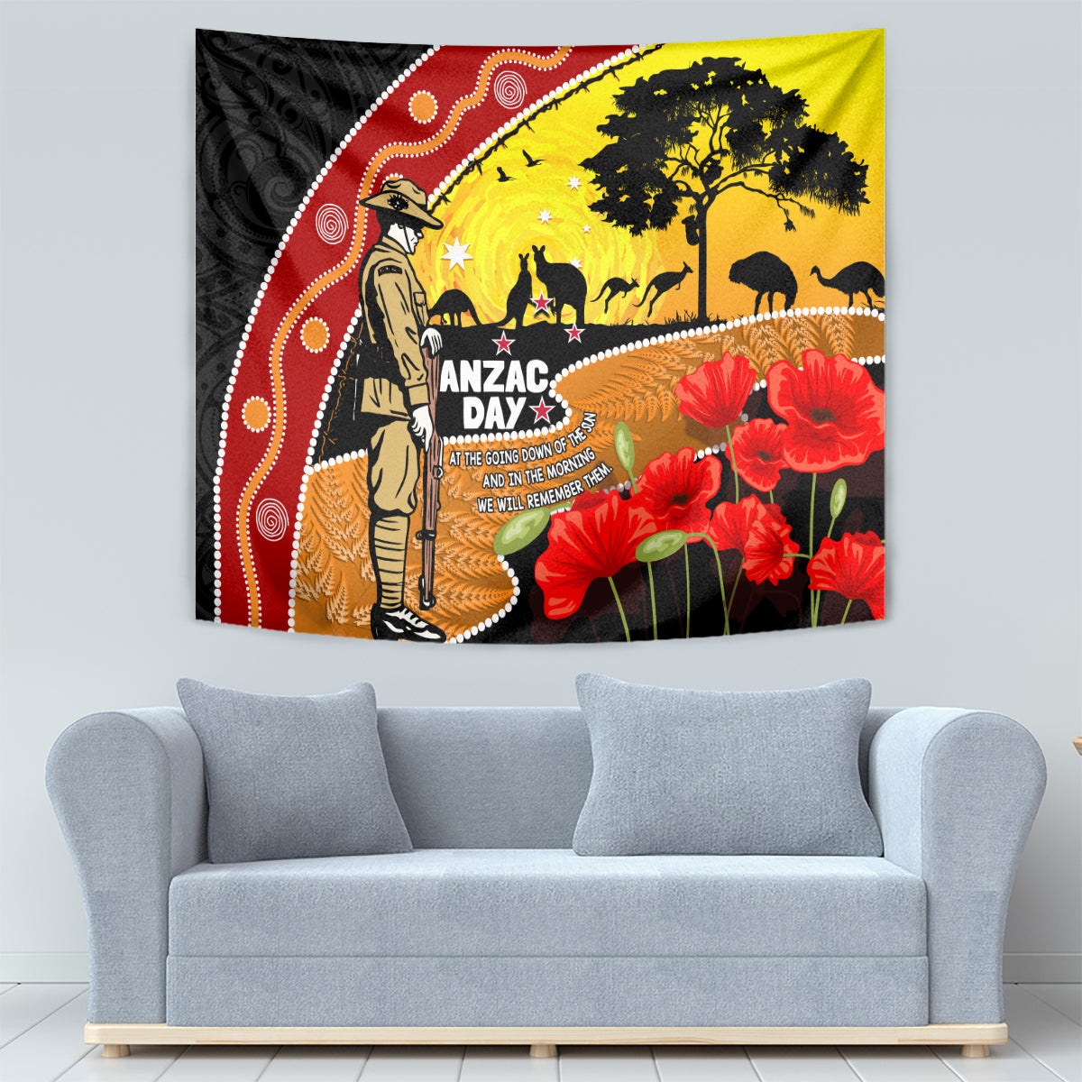 New Zealand And Australia ANZAC Day Tapestry Aboriginal Maori Starring Night Style - Vibe Hoodie Shop