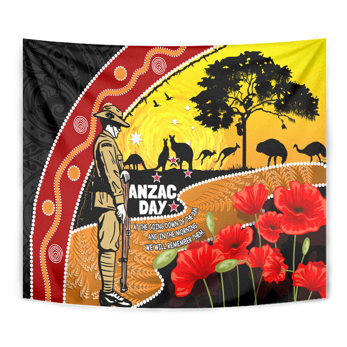 New Zealand And Australia ANZAC Day Tapestry Aboriginal Maori Starring Night Style - Vibe Hoodie Shop