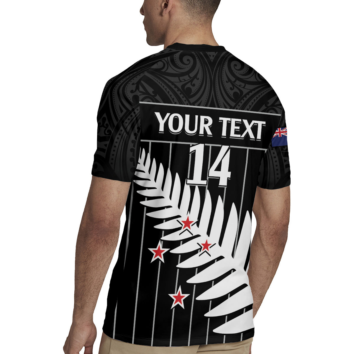 Custom New Zealand Silver Fern Cricket Rugby Jersey Aotearoa Maori Go Black Cap