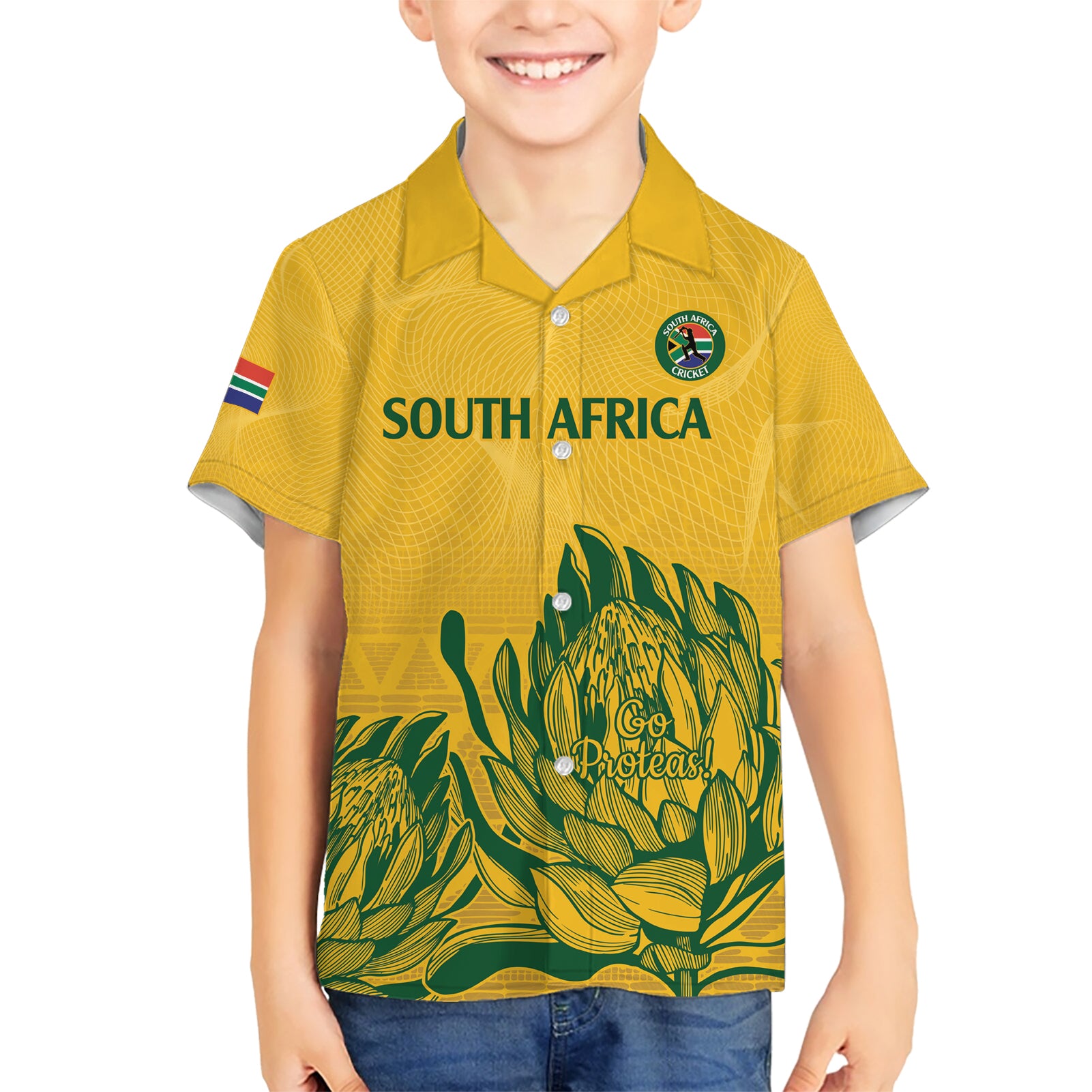 Custom South Africa Cricket Hawaiian Shirt 2024 African Pattern Go Proteas - Vibe Hoodie Shop