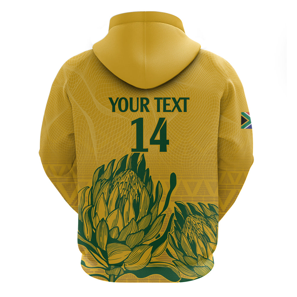 Custom South Africa Cricket Hoodie 2024 African Pattern Go Proteas - Vibe Hoodie Shop
