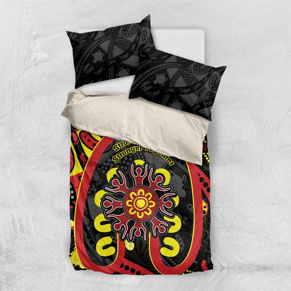 Australia Indigenous Children's Day Bedding Set Strong In Culture Stronger Together Aboriginal Art - Vibe Hoodie Shop