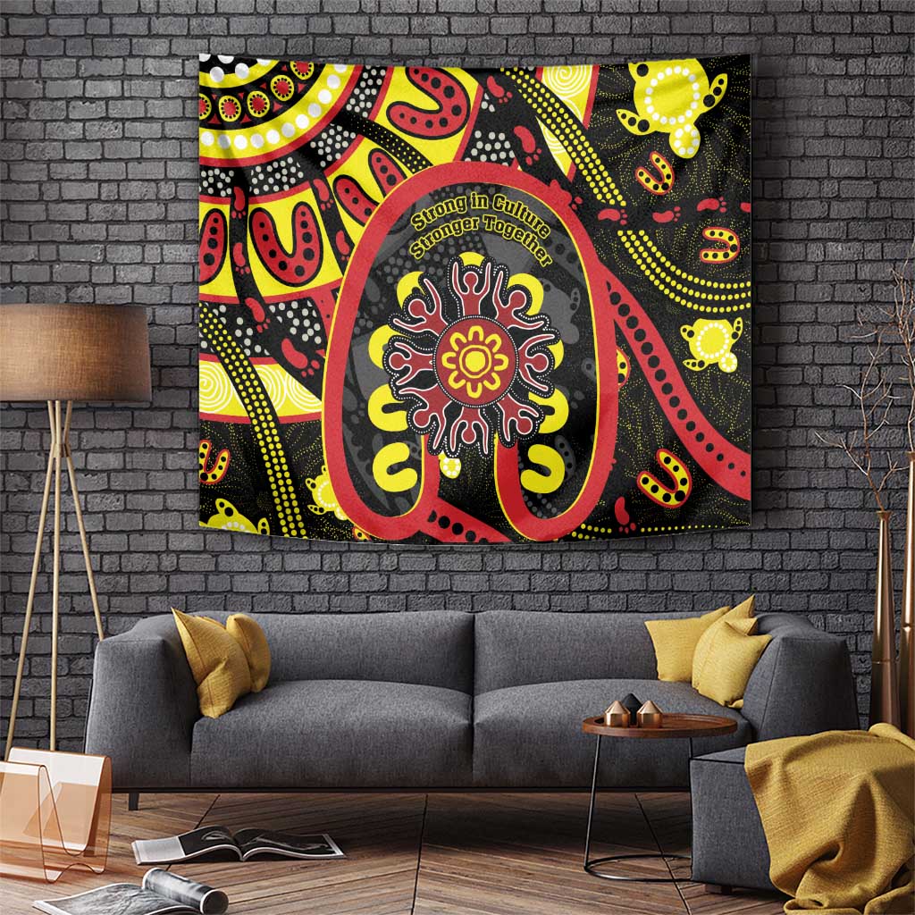 Australia Indigenous Children's Day Tapestry Strong In Culture Stronger Together Aboriginal Art - Vibe Hoodie Shop