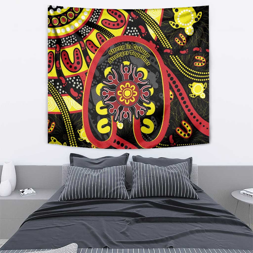 Australia Indigenous Children's Day Tapestry Strong In Culture Stronger Together Aboriginal Art - Vibe Hoodie Shop