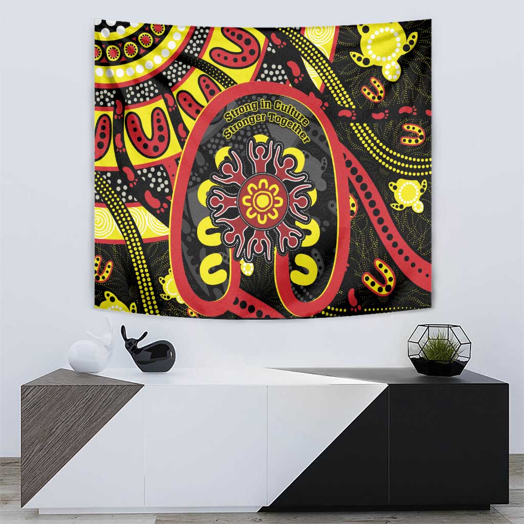 Australia Indigenous Children's Day Tapestry Strong In Culture Stronger Together Aboriginal Art - Vibe Hoodie Shop