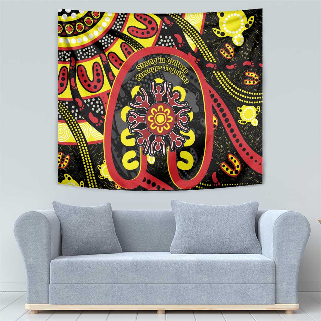 Australia Indigenous Children's Day Tapestry Strong In Culture Stronger Together Aboriginal Art - Vibe Hoodie Shop