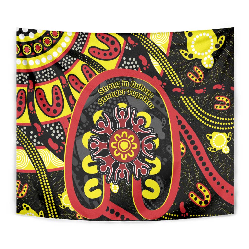 Australia Indigenous Children's Day Tapestry Strong In Culture Stronger Together Aboriginal Art - Vibe Hoodie Shop