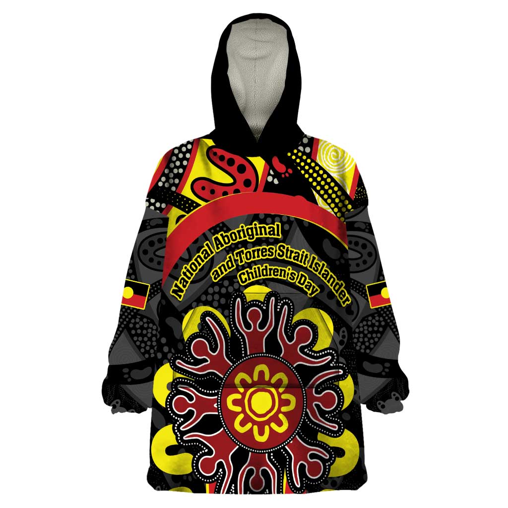 Australia Indigenous Children's Day Wearable Blanket Hoodie Strong In Culture Stronger Together Aboriginal Art - Vibe Hoodie Shop