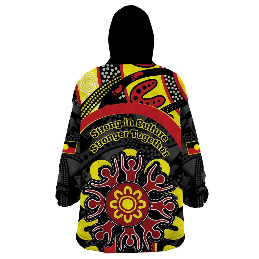 Australia Indigenous Children's Day Wearable Blanket Hoodie Strong In Culture Stronger Together Aboriginal Art - Vibe Hoodie Shop