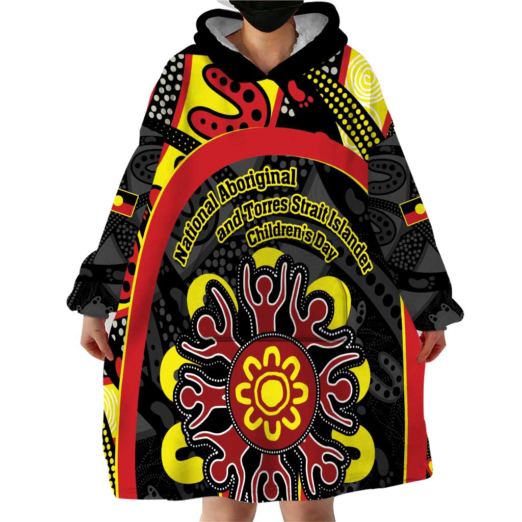 Australia Indigenous Children's Day Wearable Blanket Hoodie Strong In Culture Stronger Together Aboriginal Art - Vibe Hoodie Shop