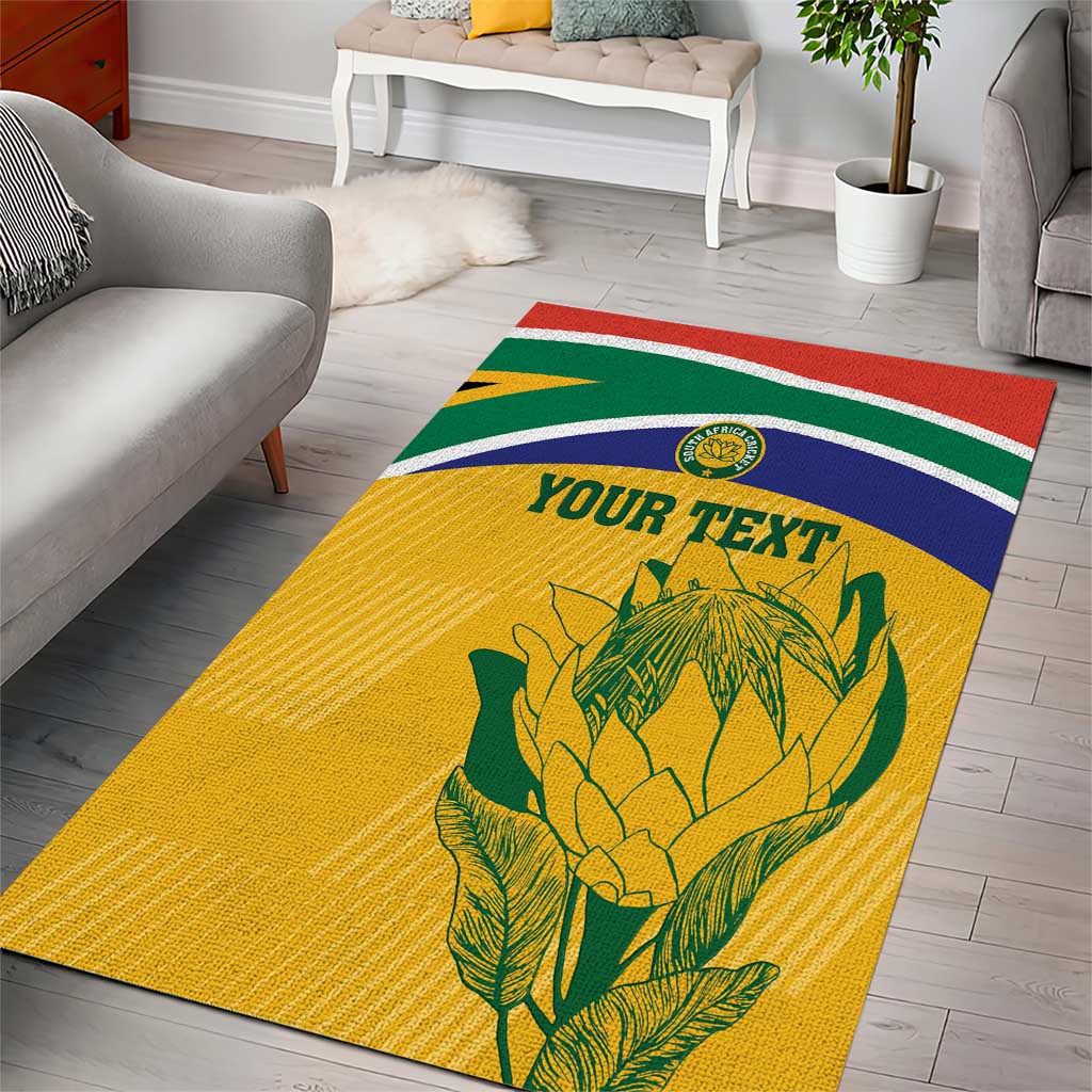 Custom South Africa Cricket Area Rug Go Champions World Cup Proteas - Vibe Hoodie Shop