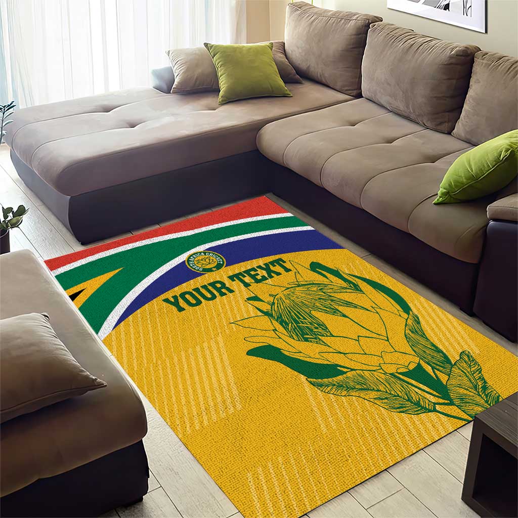 Custom South Africa Cricket Area Rug Go Champions World Cup Proteas - Vibe Hoodie Shop