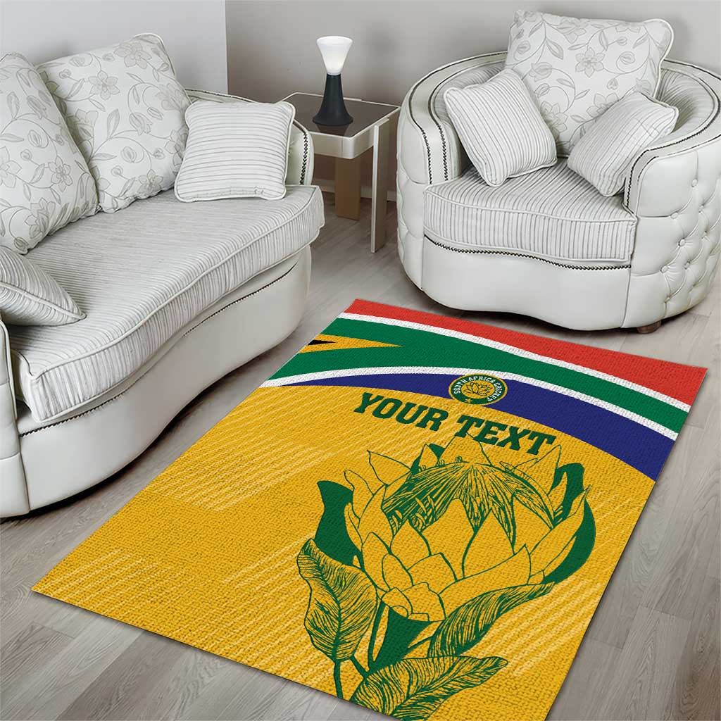 Custom South Africa Cricket Area Rug Go Champions World Cup Proteas - Vibe Hoodie Shop