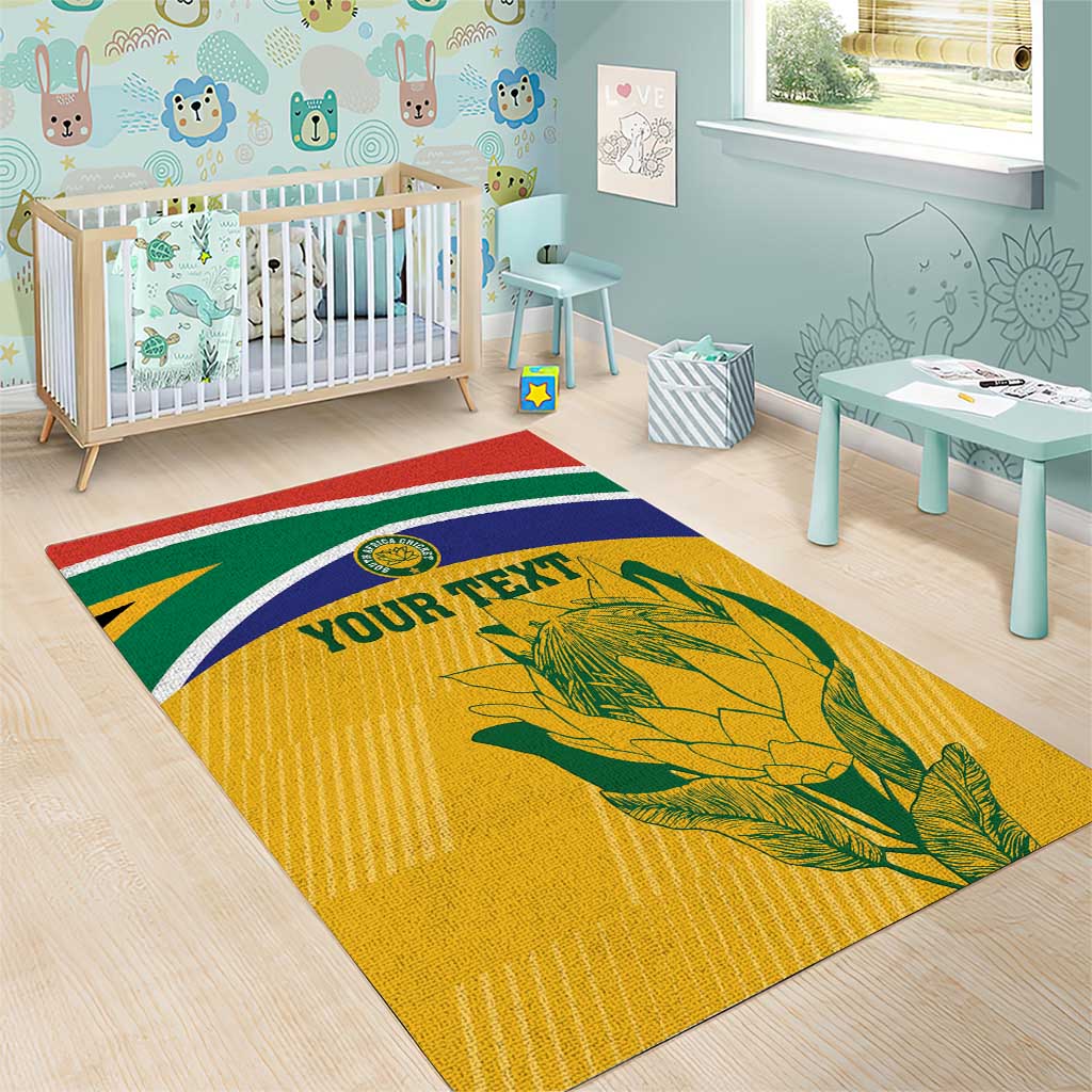 Custom South Africa Cricket Area Rug Go Champions World Cup Proteas - Vibe Hoodie Shop