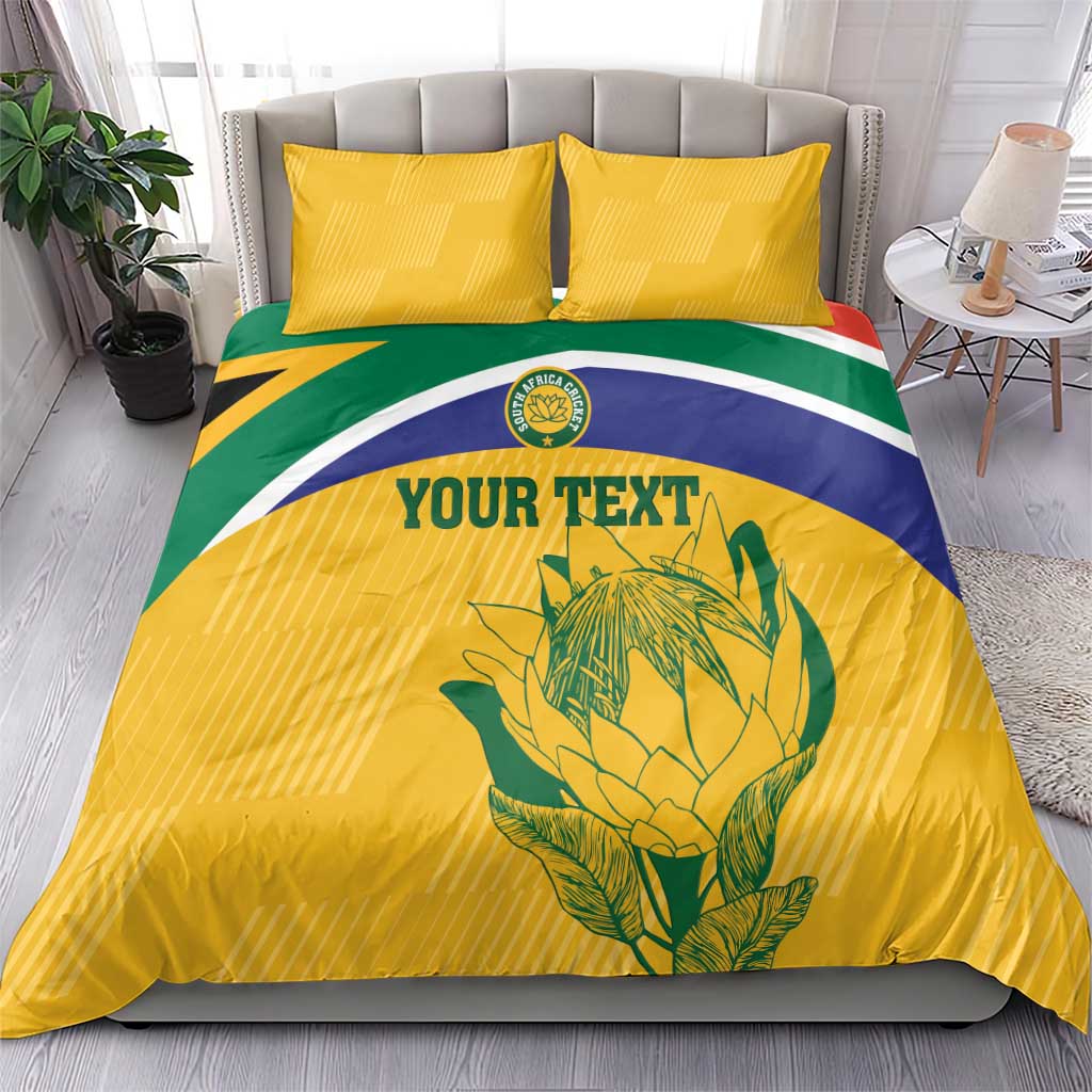 Custom South Africa Cricket Bedding Set Go Champions World Cup Proteas - Vibe Hoodie Shop