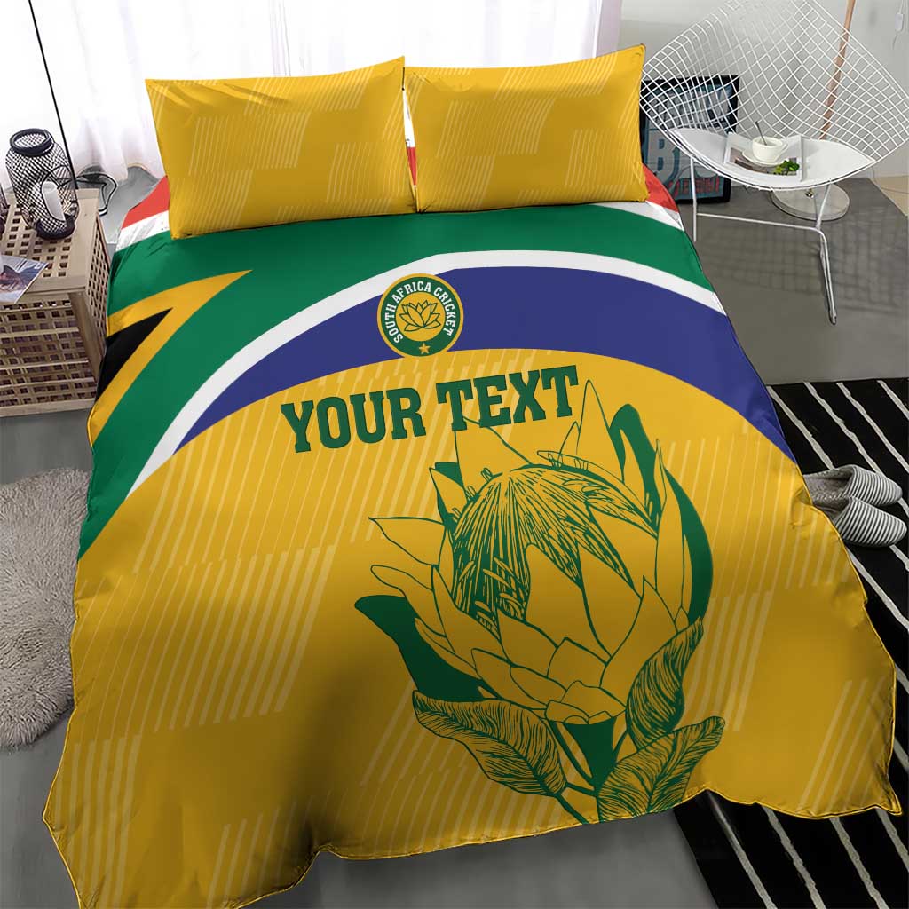 Custom South Africa Cricket Bedding Set Go Champions World Cup Proteas - Vibe Hoodie Shop