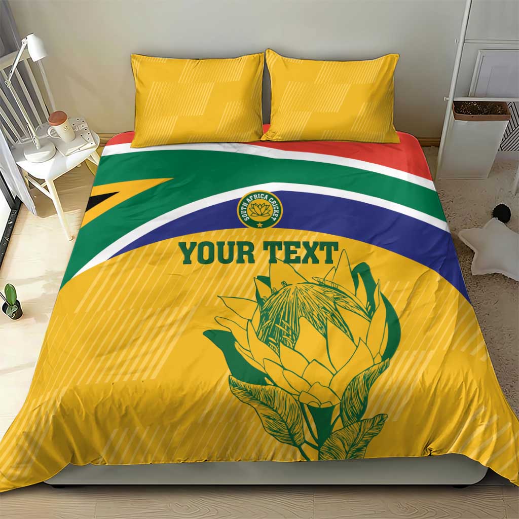 Custom South Africa Cricket Bedding Set Go Champions World Cup Proteas - Vibe Hoodie Shop