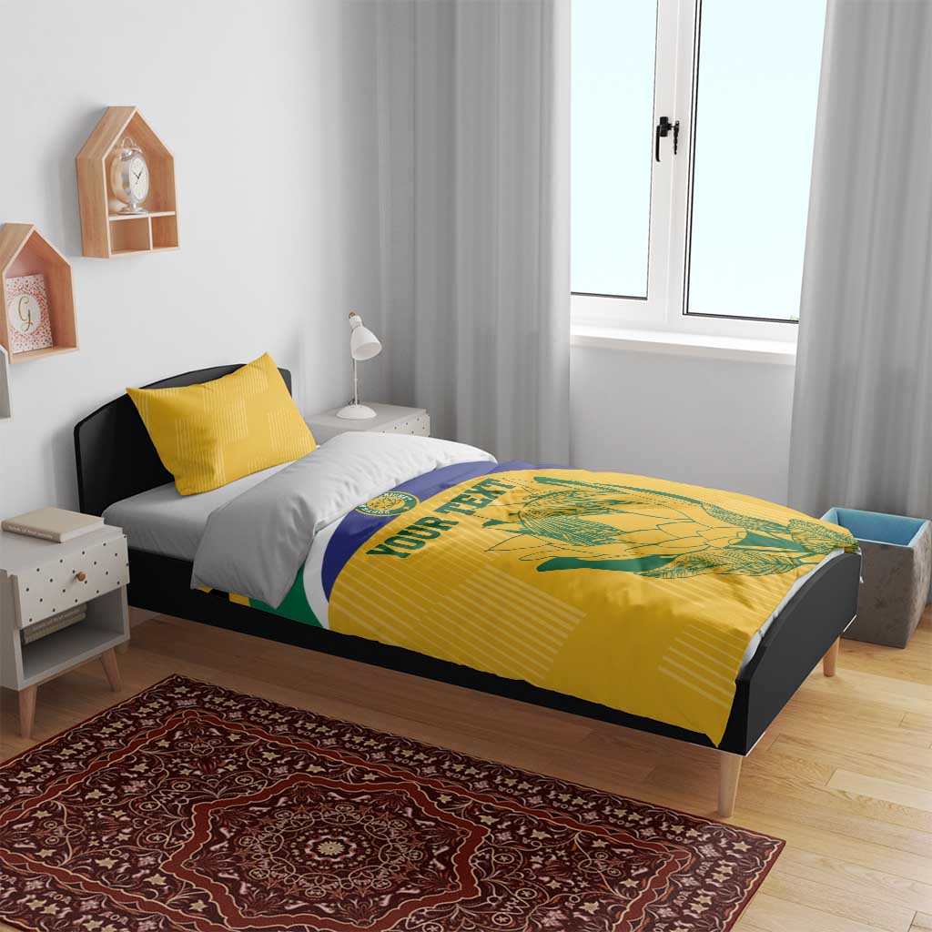 Custom South Africa Cricket Bedding Set Go Champions World Cup Proteas - Vibe Hoodie Shop