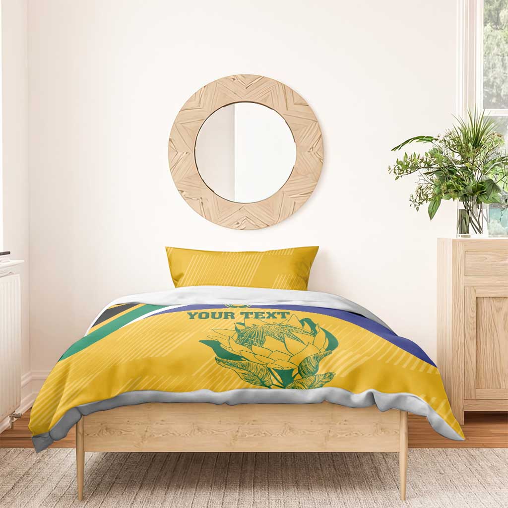 Custom South Africa Cricket Bedding Set Go Champions World Cup Proteas - Vibe Hoodie Shop