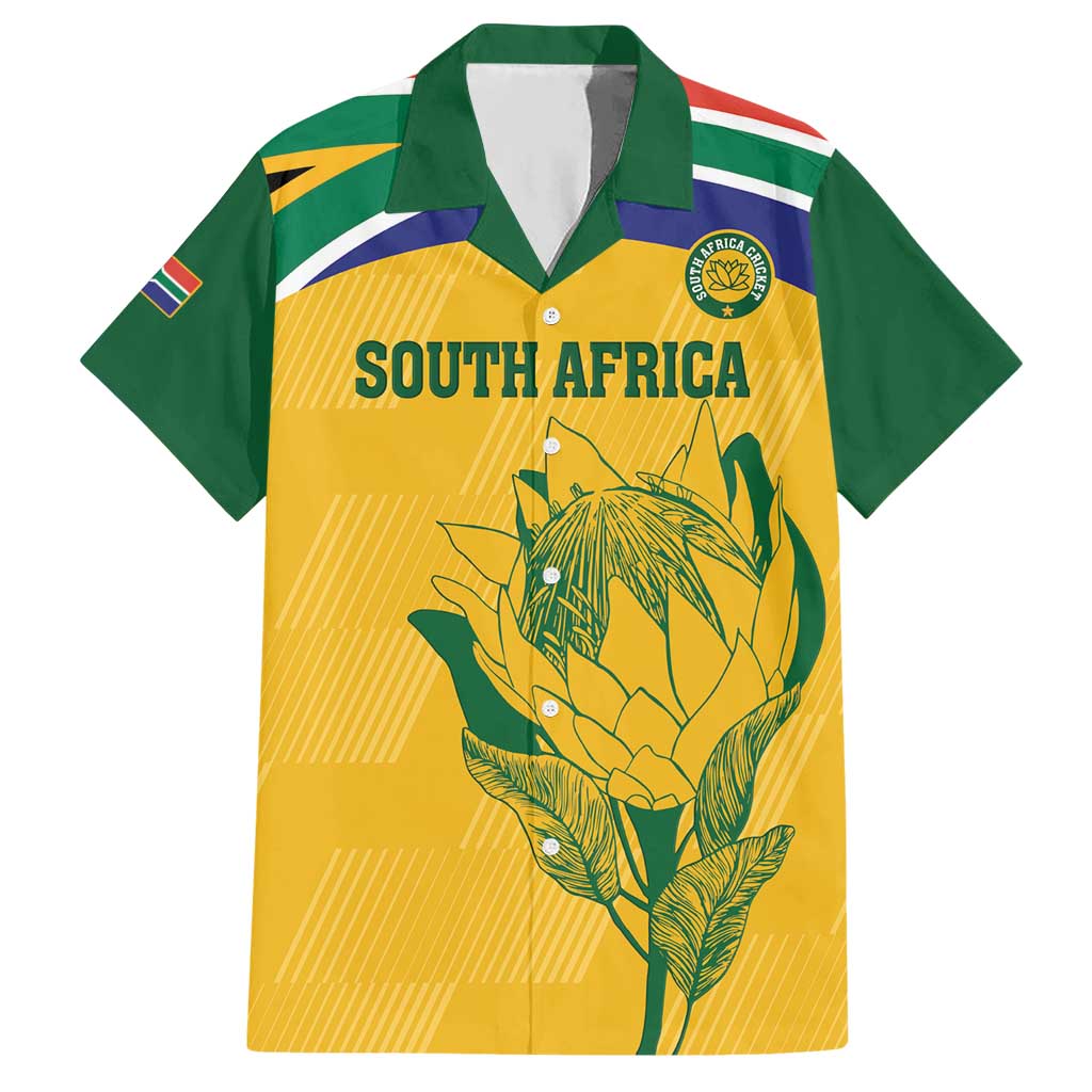 Custom South Africa Cricket Hawaiian Shirt Go Champions World Cup Proteas - Vibe Hoodie Shop