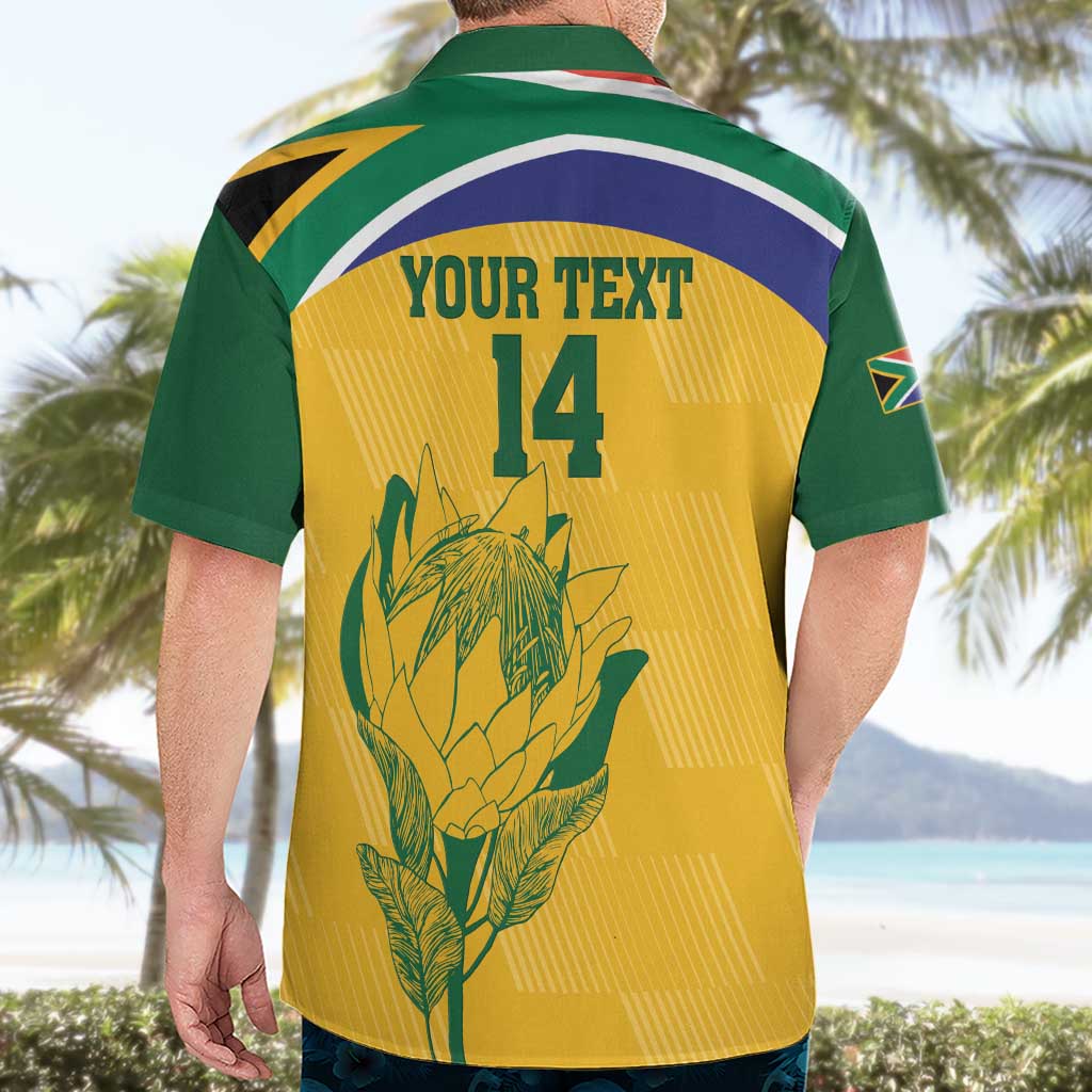 Custom South Africa Cricket Hawaiian Shirt Go Champions World Cup Proteas - Vibe Hoodie Shop