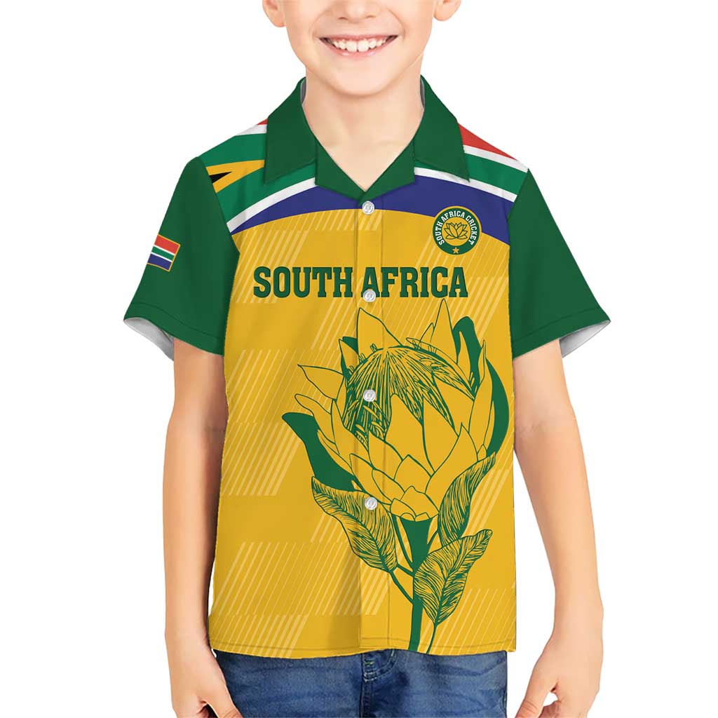 Custom South Africa Cricket Hawaiian Shirt Go Champions World Cup Proteas - Vibe Hoodie Shop