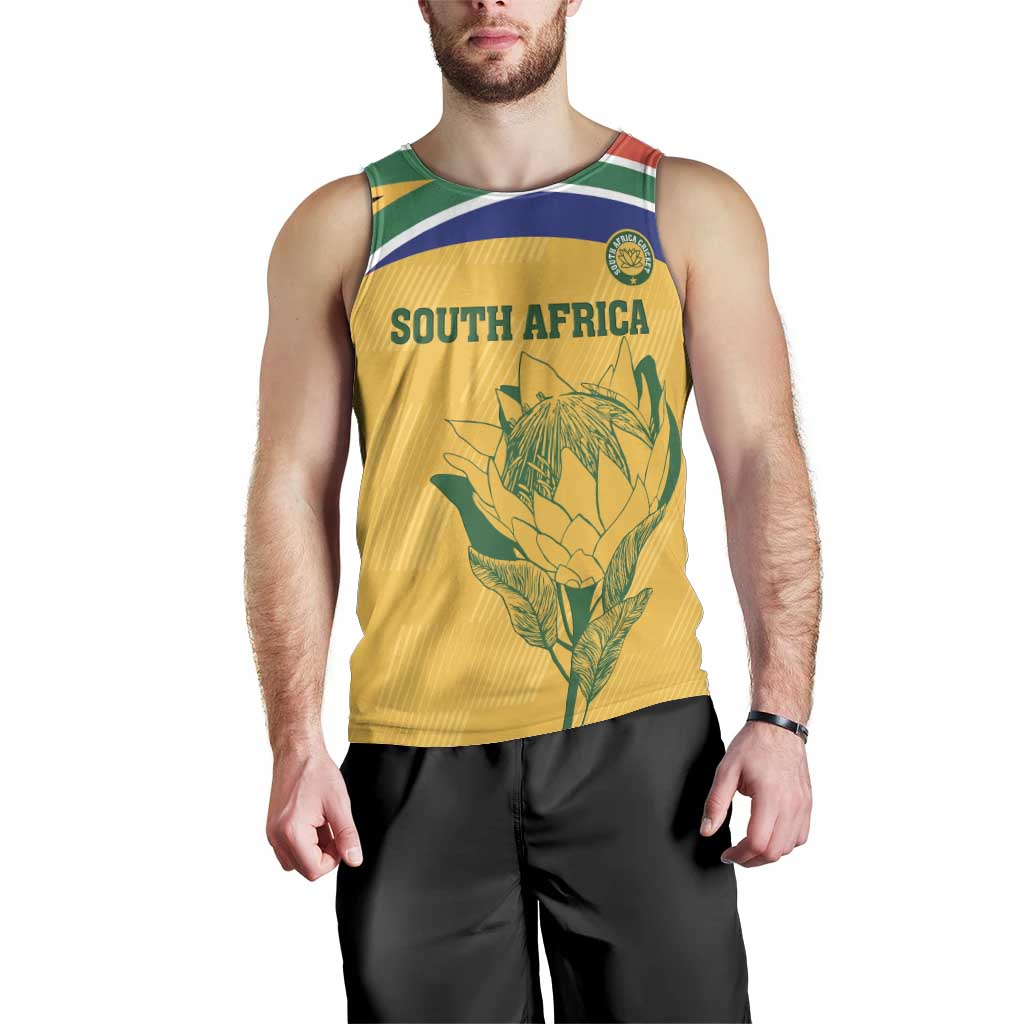 Custom South Africa Cricket Men Tank Top Go Champions World Cup Proteas - Vibe Hoodie Shop