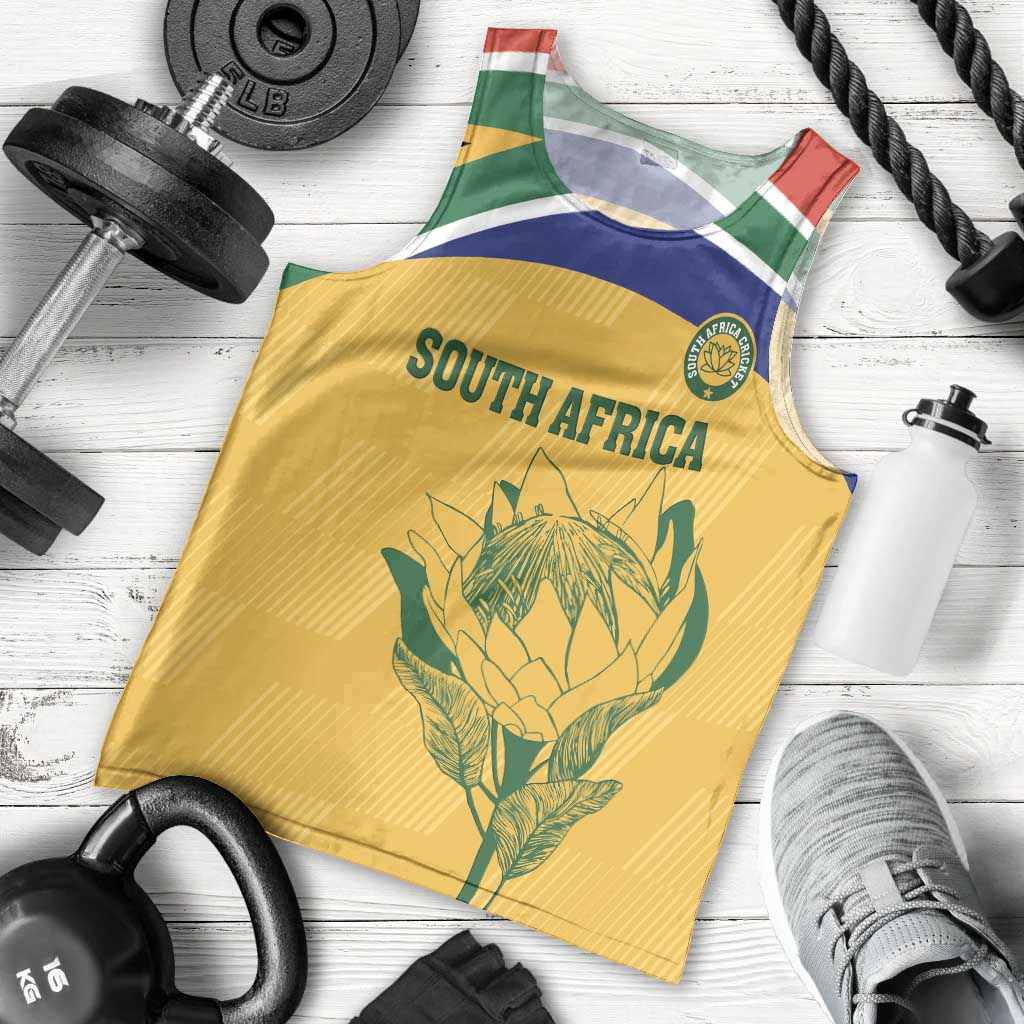 Custom South Africa Cricket Men Tank Top Go Champions World Cup Proteas - Vibe Hoodie Shop