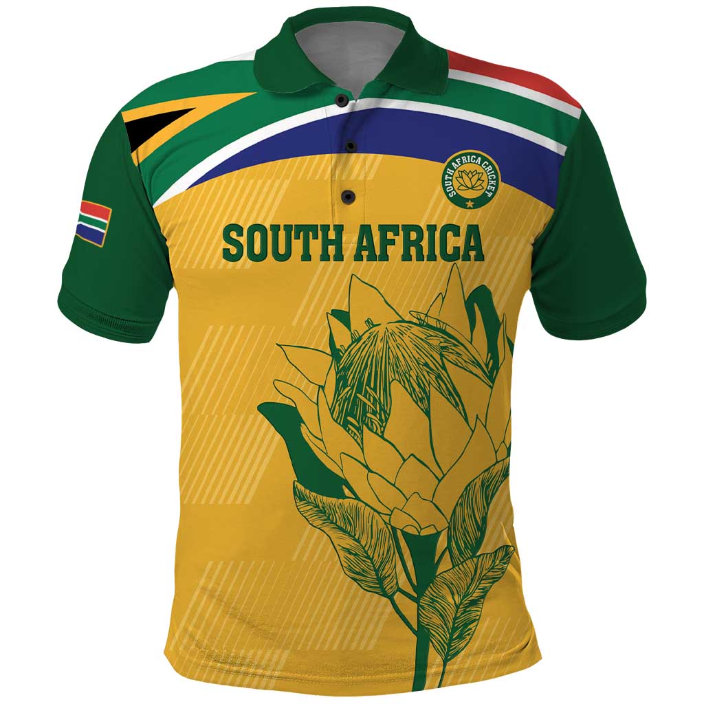 Custom South Africa Cricket Polo Shirt Go Champions World Cup Proteas - Vibe Hoodie Shop