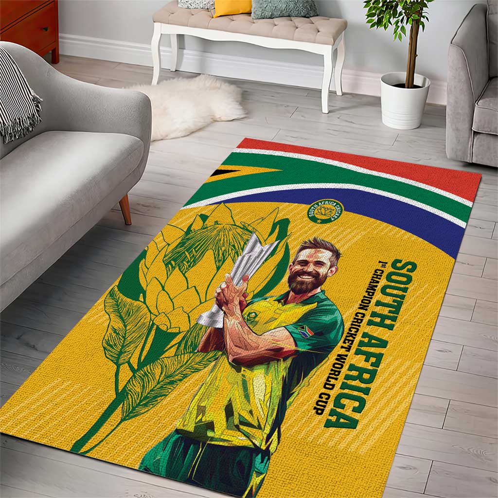 South Africa Cricket Area Rug 1st Champions World Cup Proud Of Our Boys - Vibe Hoodie Shop