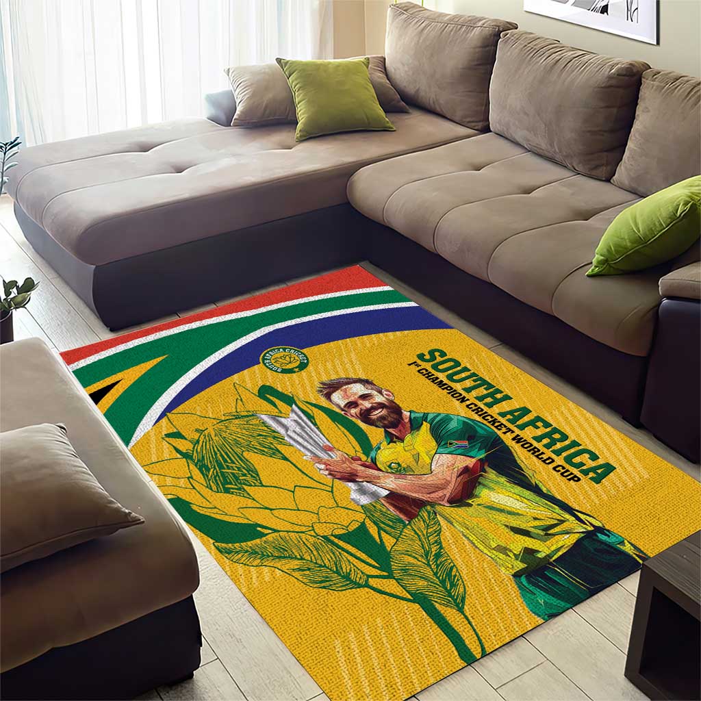 South Africa Cricket Area Rug 1st Champions World Cup Proud Of Our Boys - Vibe Hoodie Shop