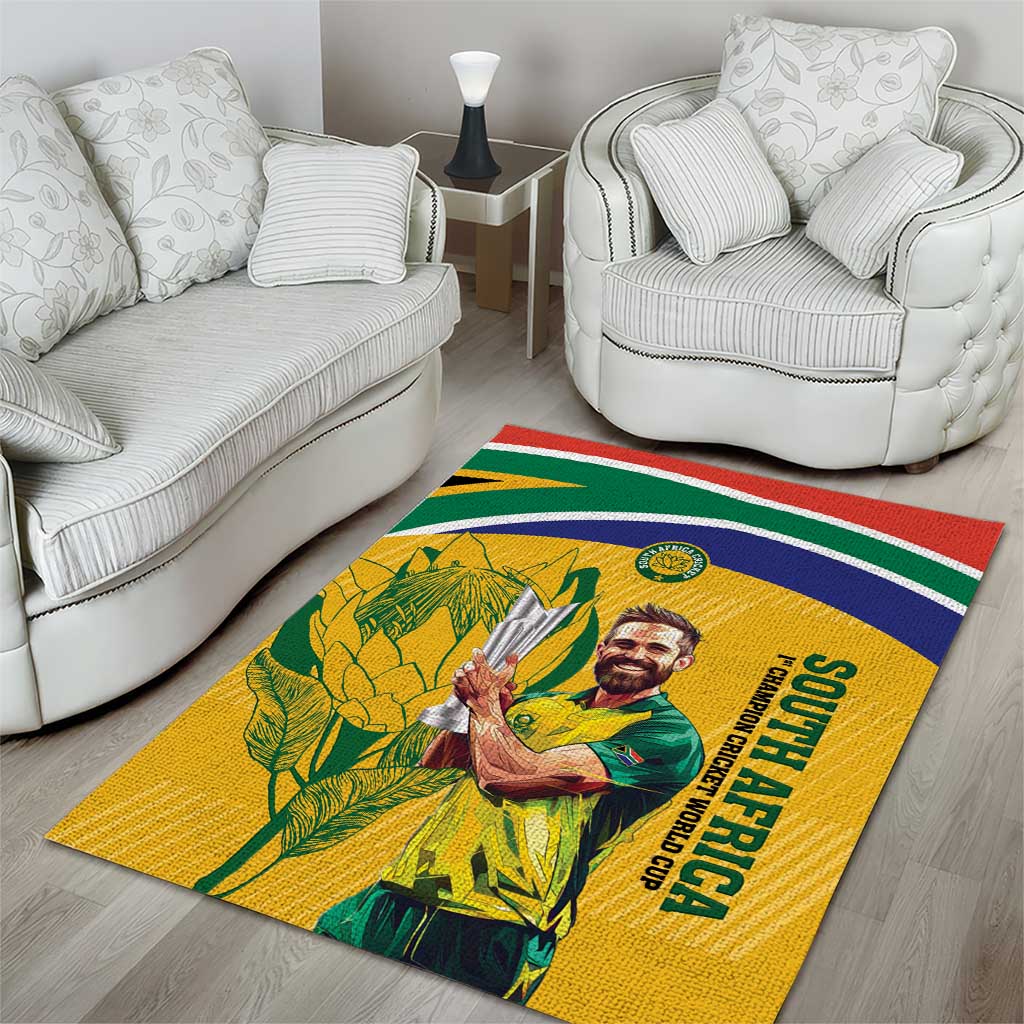 South Africa Cricket Area Rug 1st Champions World Cup Proud Of Our Boys - Vibe Hoodie Shop