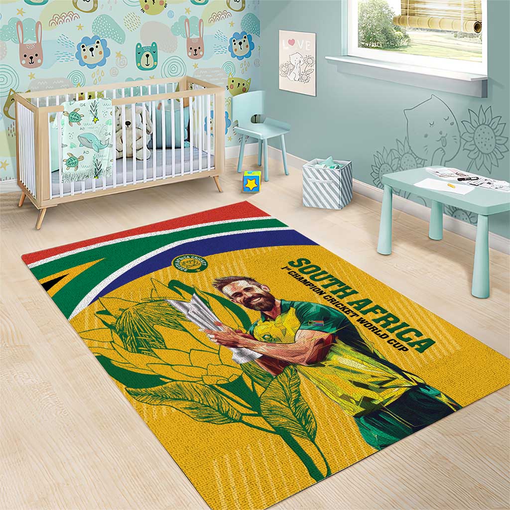 South Africa Cricket Area Rug 1st Champions World Cup Proud Of Our Boys - Vibe Hoodie Shop