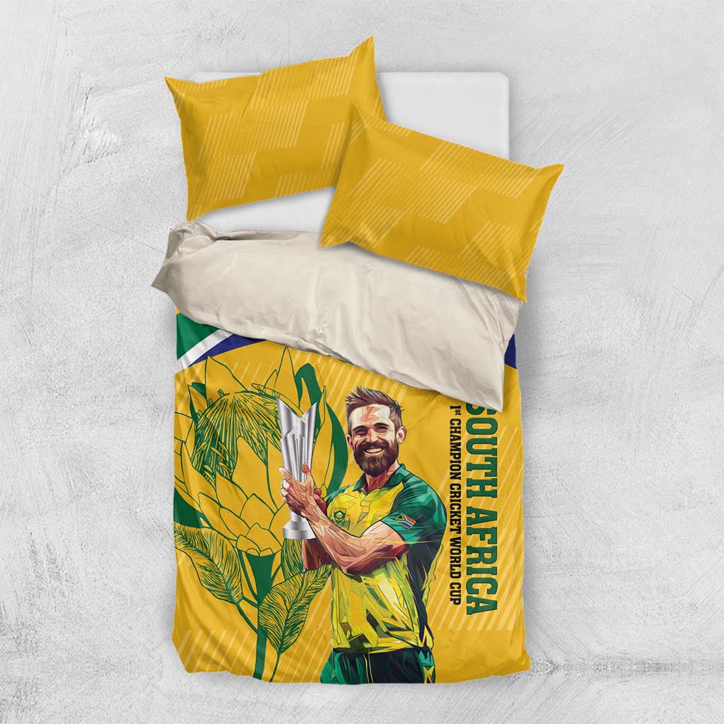 South Africa Cricket Bedding Set 1st Champions World Cup Proud Of Our Boys - Vibe Hoodie Shop