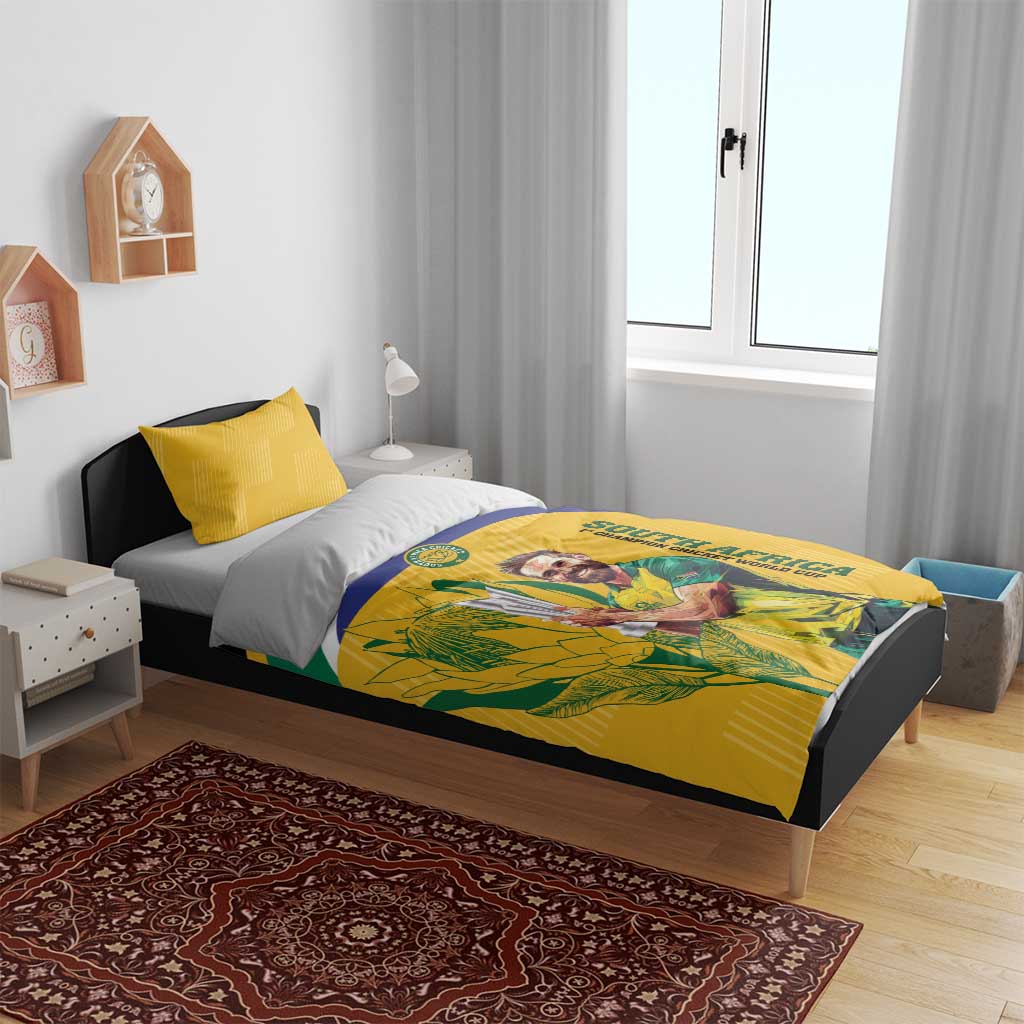 South Africa Cricket Bedding Set 1st Champions World Cup Proud Of Our Boys - Vibe Hoodie Shop