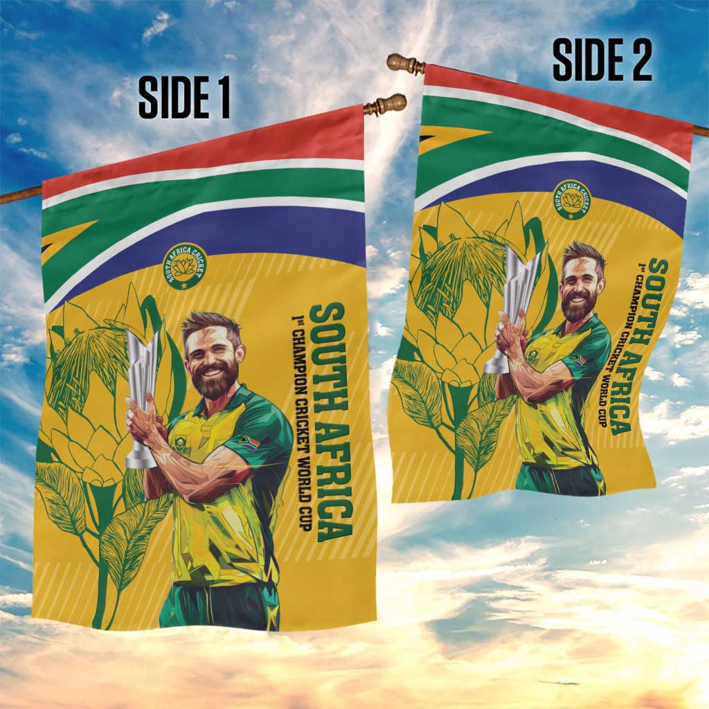 South Africa Cricket Garden Flag 1st Champions World Cup Proud Of Our Boys - Vibe Hoodie Shop