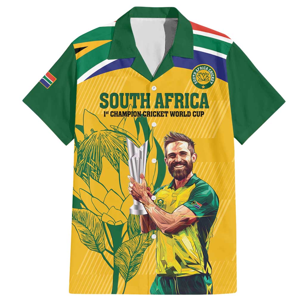 South Africa Cricket Hawaiian Shirt 1st Champions World Cup Proud Of Our Boys - Vibe Hoodie Shop