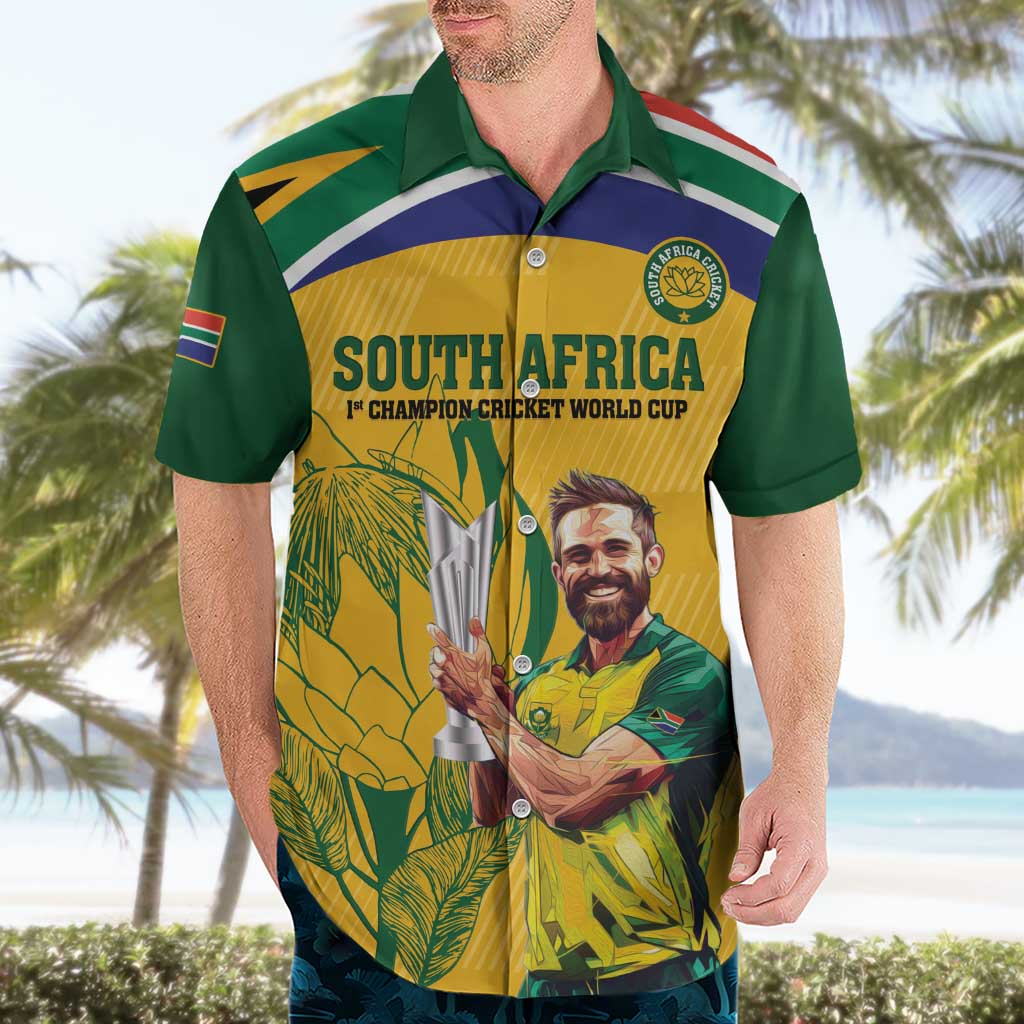 South Africa Cricket Hawaiian Shirt 1st Champions World Cup Proud Of Our Boys - Vibe Hoodie Shop