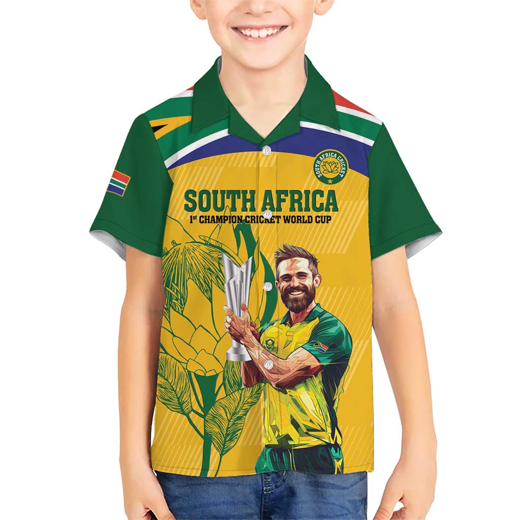 South Africa Cricket Hawaiian Shirt 1st Champions World Cup Proud Of Our Boys - Vibe Hoodie Shop