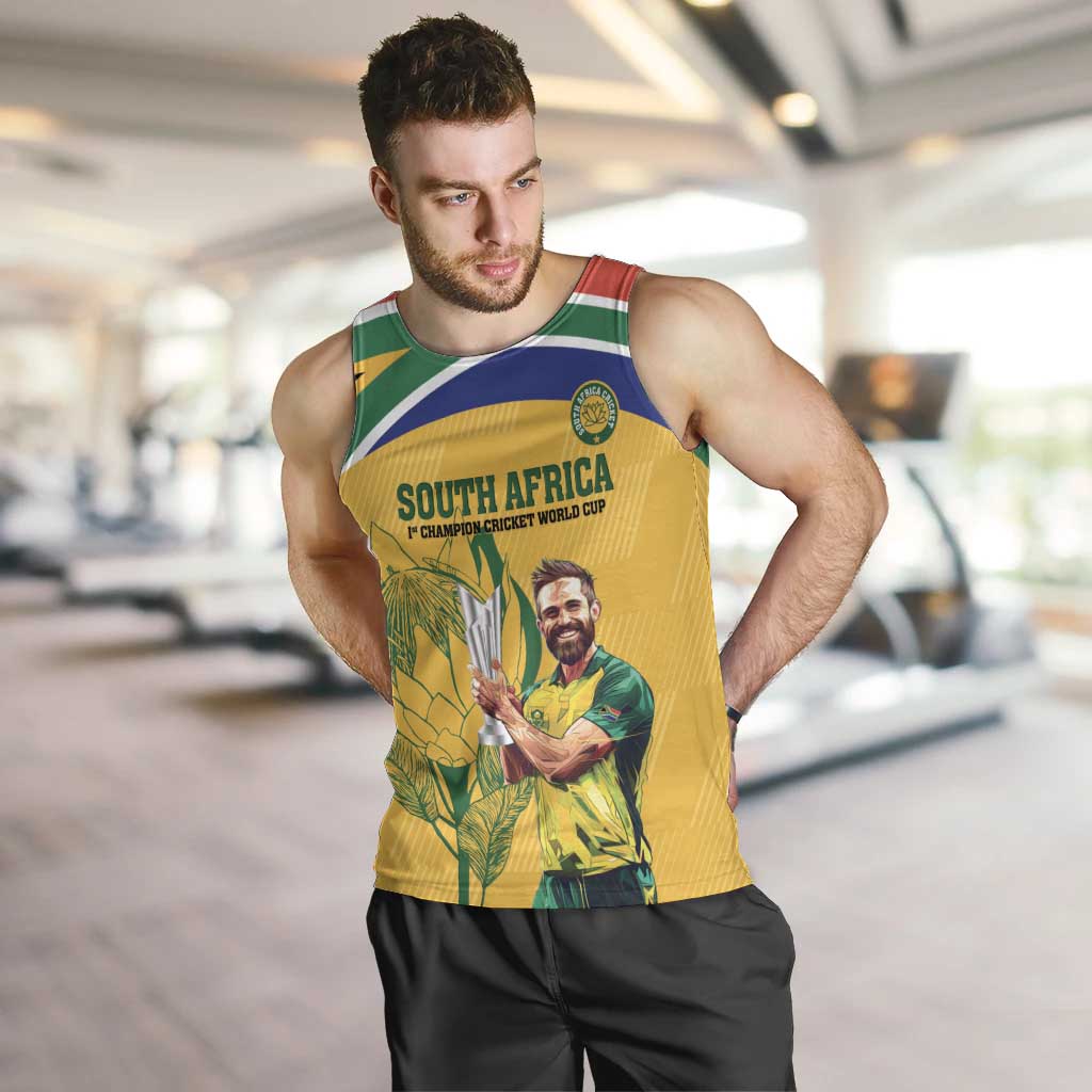 South Africa Cricket Men Tank Top 1st Champions World Cup Proud Of Our Boys - Vibe Hoodie Shop