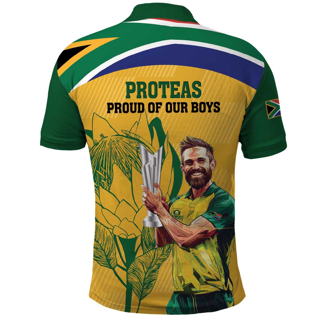 South Africa Cricket Polo Shirt 1st Champions World Cup Proud Of Our Boys - Vibe Hoodie Shop