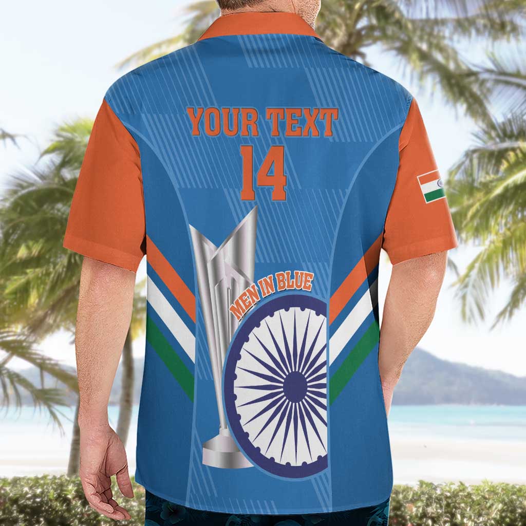 Custom India Cricket Hawaiian Shirt 2nd Champions World Cup Men In Blue - Vibe Hoodie Shop